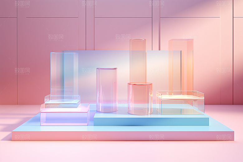 玻璃质感透明柔和背景