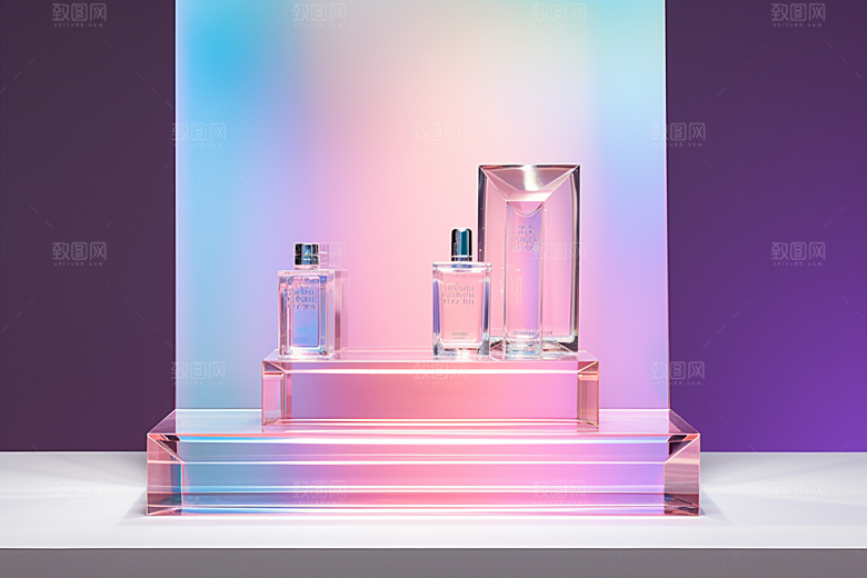 玻璃质感彩色柔和背景