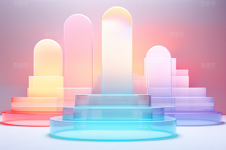 玻璃质感通透艺术感背景