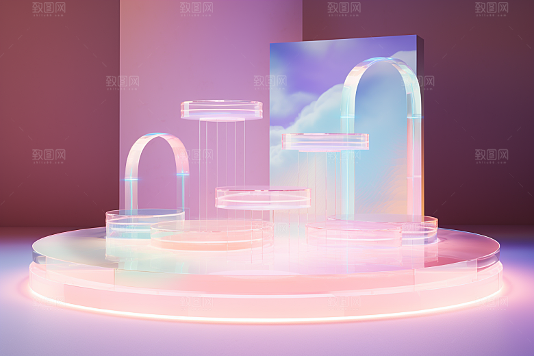 玻璃质感透明柔和背景