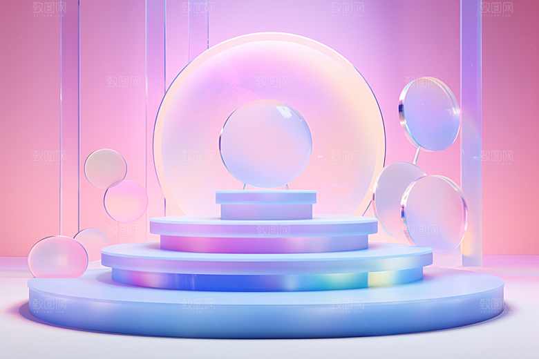 玻璃质感通透清新背景