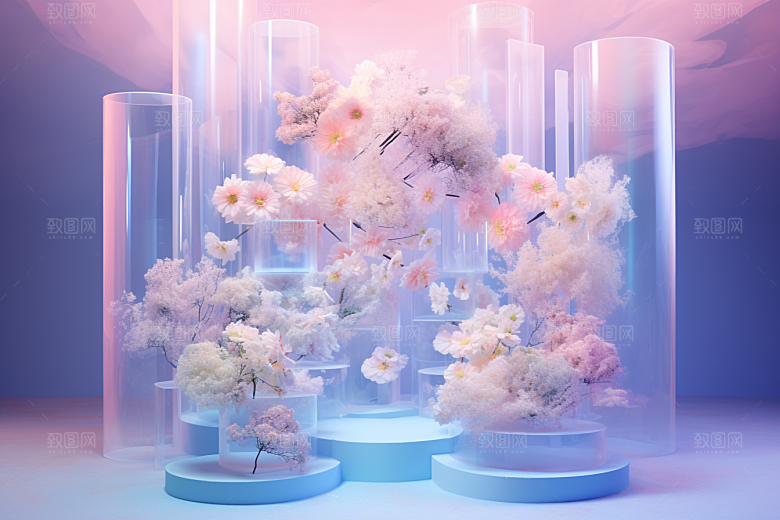 玻璃质感彩色光泽背景