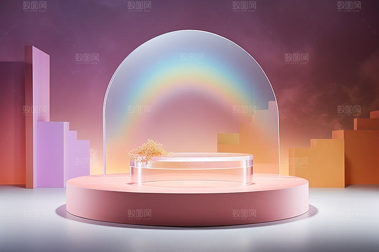 玻璃质感高清清新背景