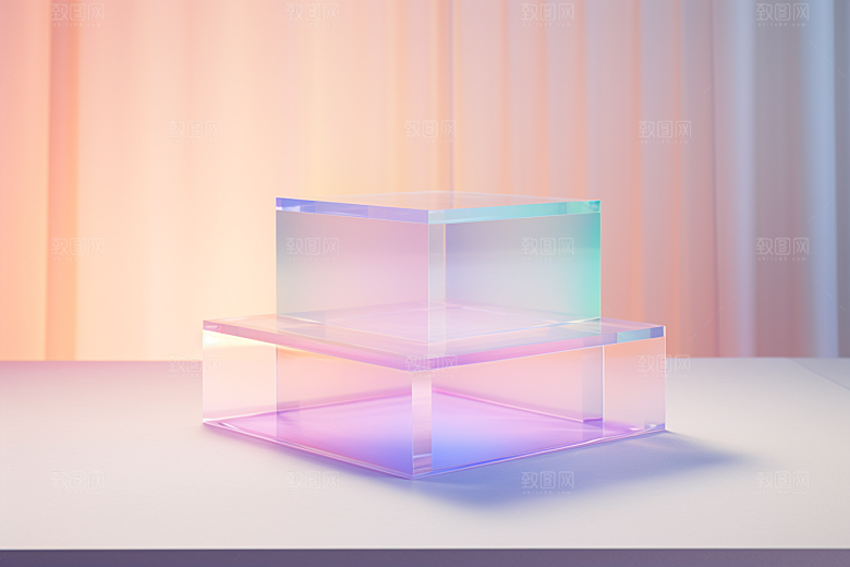 玻璃质感抽象渐变背景