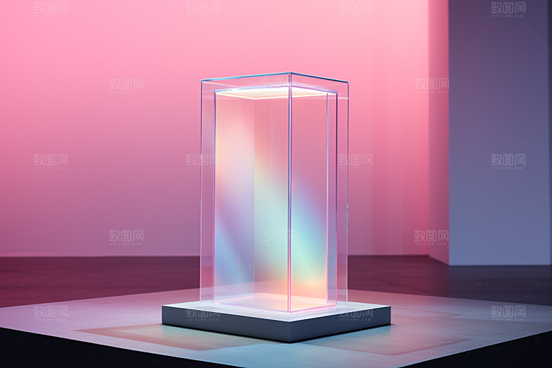 玻璃质感肌理清新背景