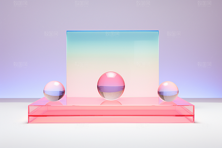 玻璃质感清新透明背景
