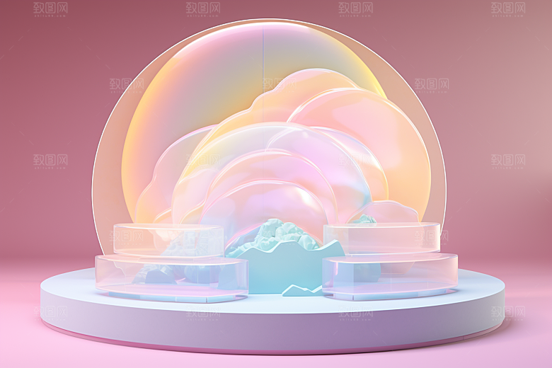 玻璃质感高清清新背景