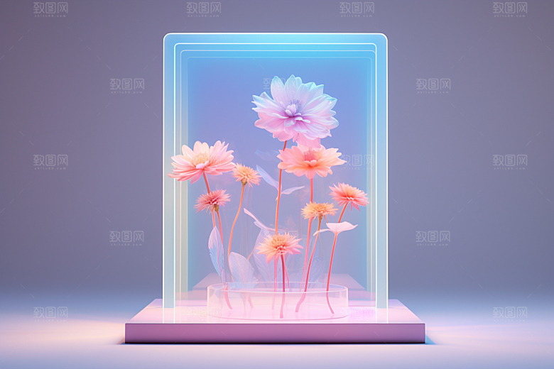 玻璃质感彩色光泽背景