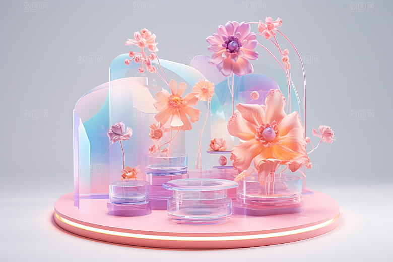 玻璃质感艺术感通透背景