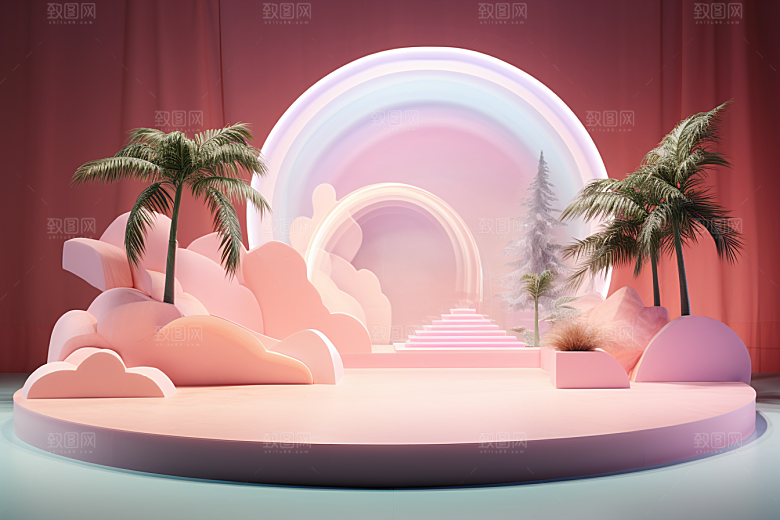 玻璃质感通透柔和背景