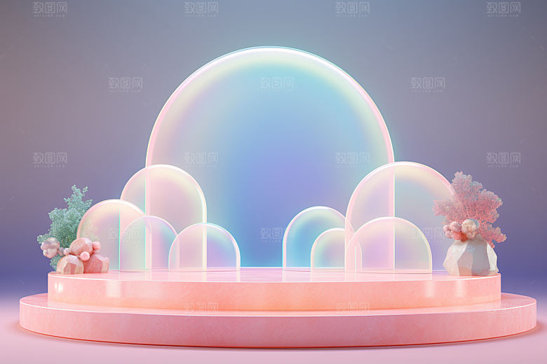 玻璃质感渐变彩色背景