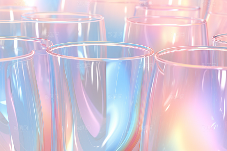 玻璃质感通透光泽背景
