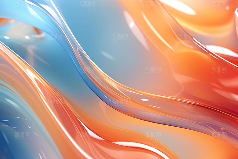 玻璃质感光泽透明背景