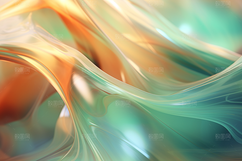 玻璃质感通透清新背景