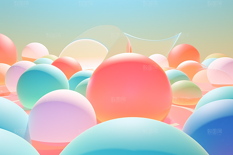 玻璃质感彩色光泽背景