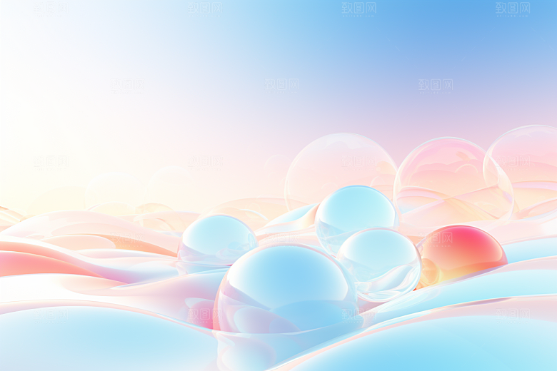 玻璃质感光泽透明背景
