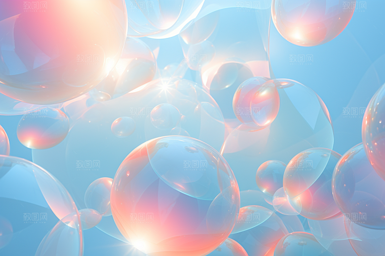 玻璃质感透明艺术感背景