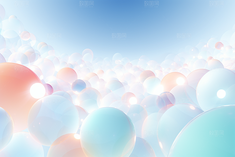 玻璃质感清新柔和背景