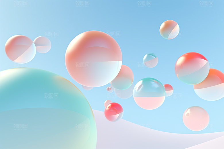 玻璃质感通透艺术感背景