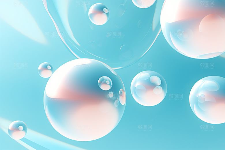 玻璃质感通透彩色背景