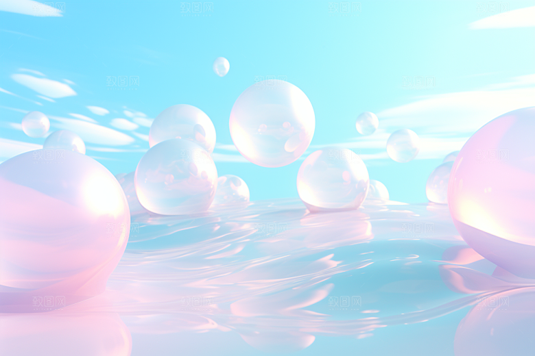玻璃质感通透透明背景