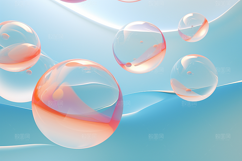 玻璃质感通透渐变背景