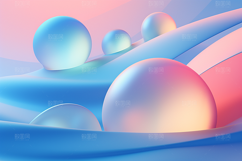 玻璃质感清新光泽背景