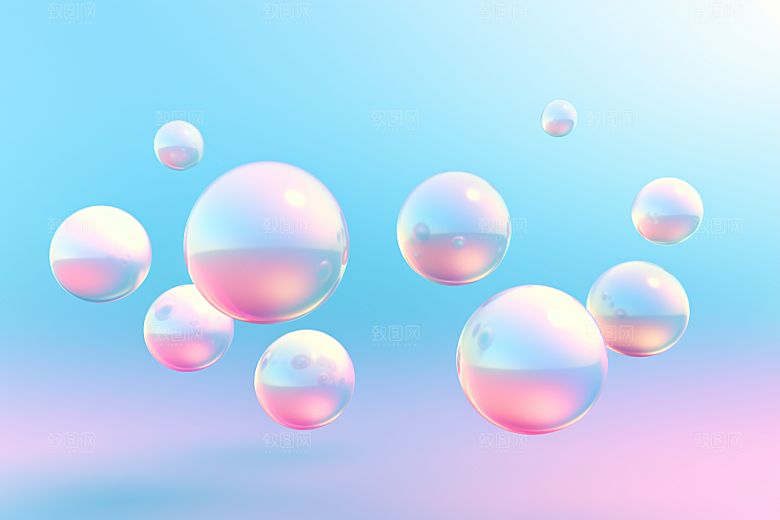 玻璃质感透明清新背景