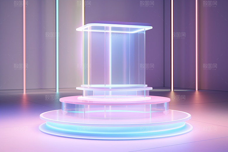 玻璃质感光泽透明背景
