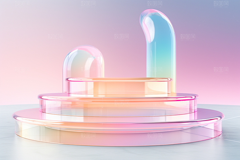 玻璃质感渐变柔和背景