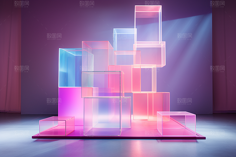 玻璃质感渐变透明背景
