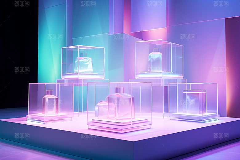 玻璃质感通透透明背景