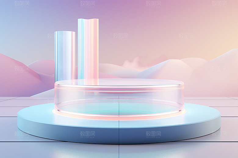 玻璃质感清新柔和背景
