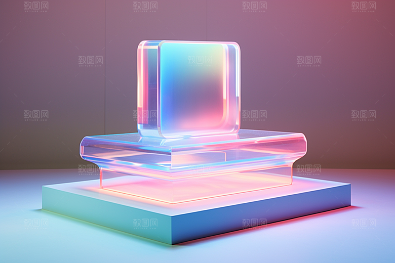 玻璃质感彩色通透背景