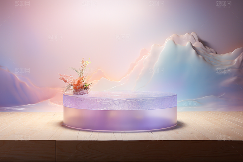 玻璃质感抽象通透背景