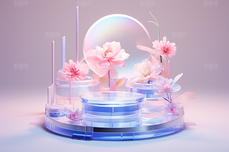玻璃质感柔和彩色背景