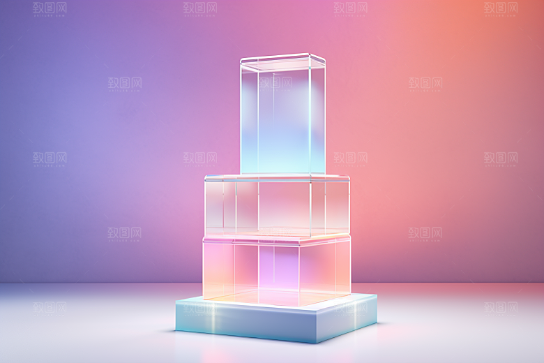玻璃质感彩色艺术感背景