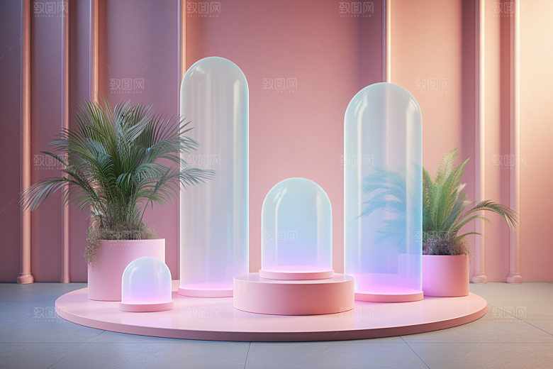 玻璃质感艺术感柔和背景