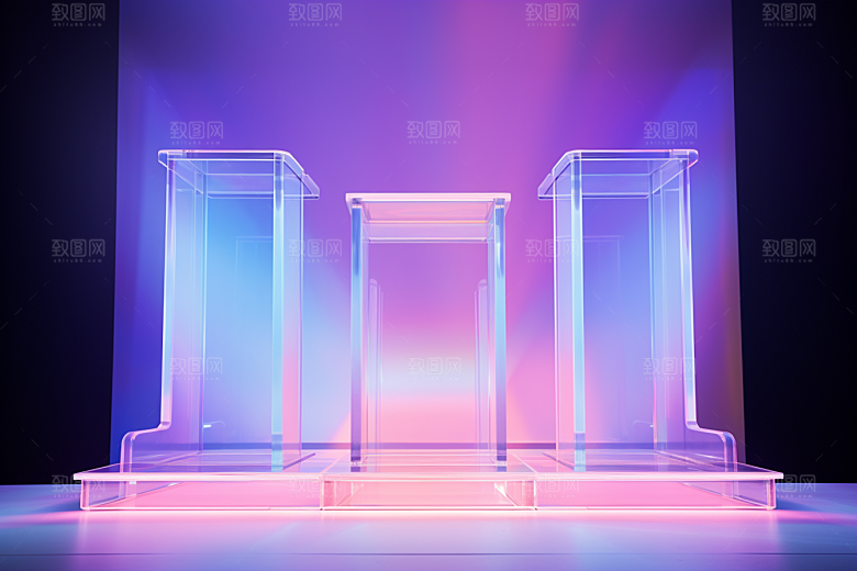 玻璃质感抽象通透背景