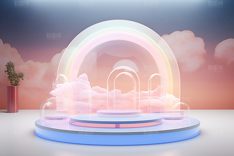 玻璃质感清新肌理背景