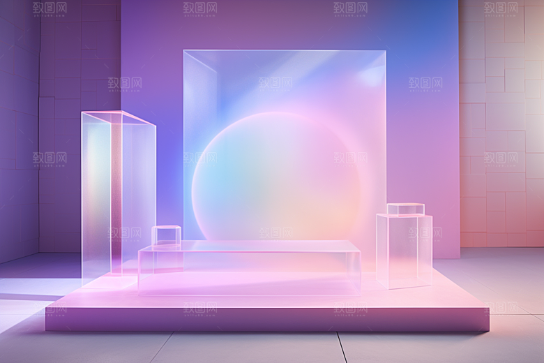 玻璃质感艺术感抽象背景
