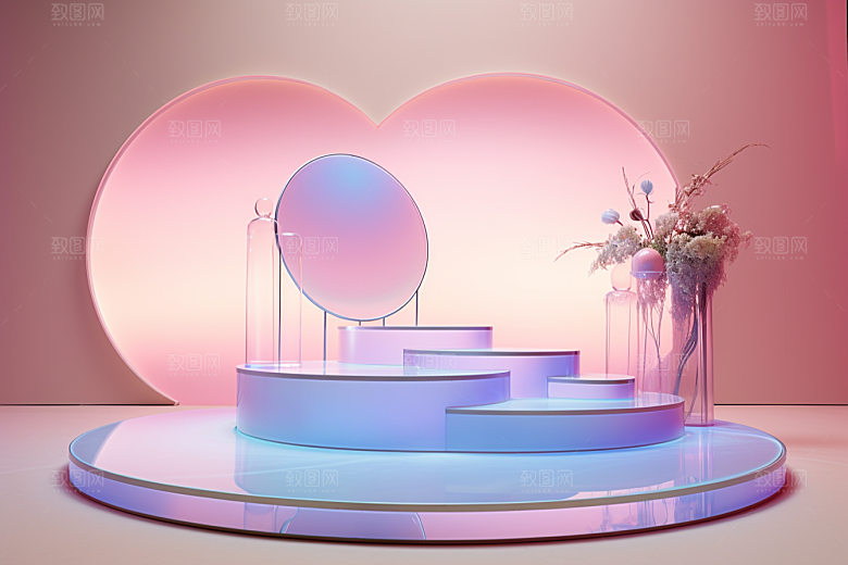 玻璃质感光泽透明背景
