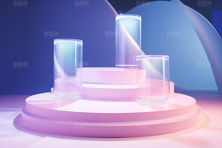 玻璃质感渐变彩色背景