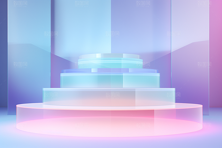 玻璃质感通透渐变背景