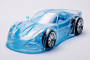 玻璃质感小汽车立体创意模型