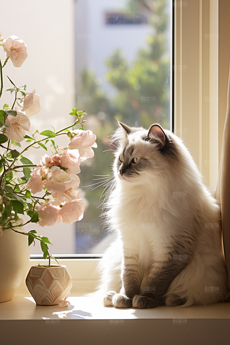 布偶猫宠物高清摄影图