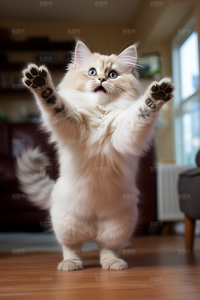 布偶猫宠物生活摄影图