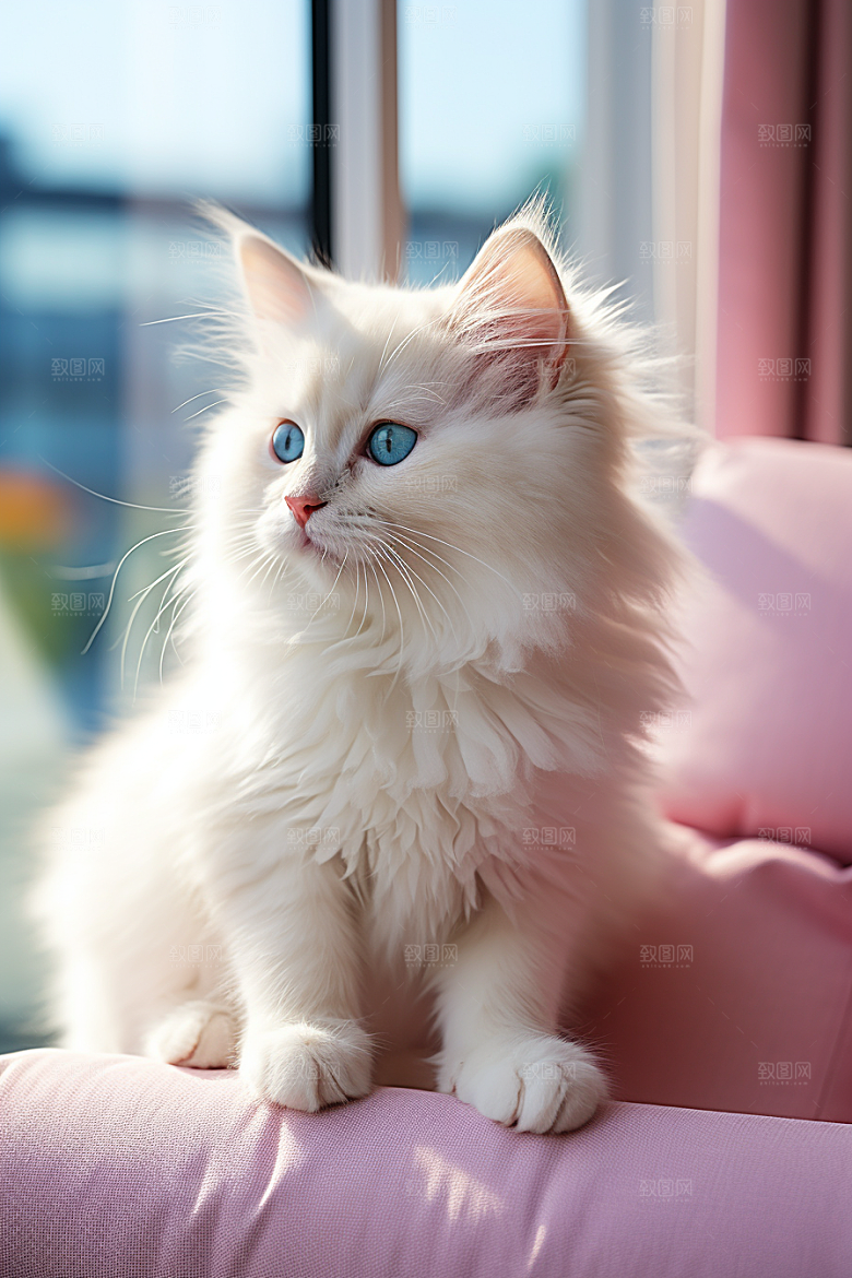 布偶猫清新可爱摄影图