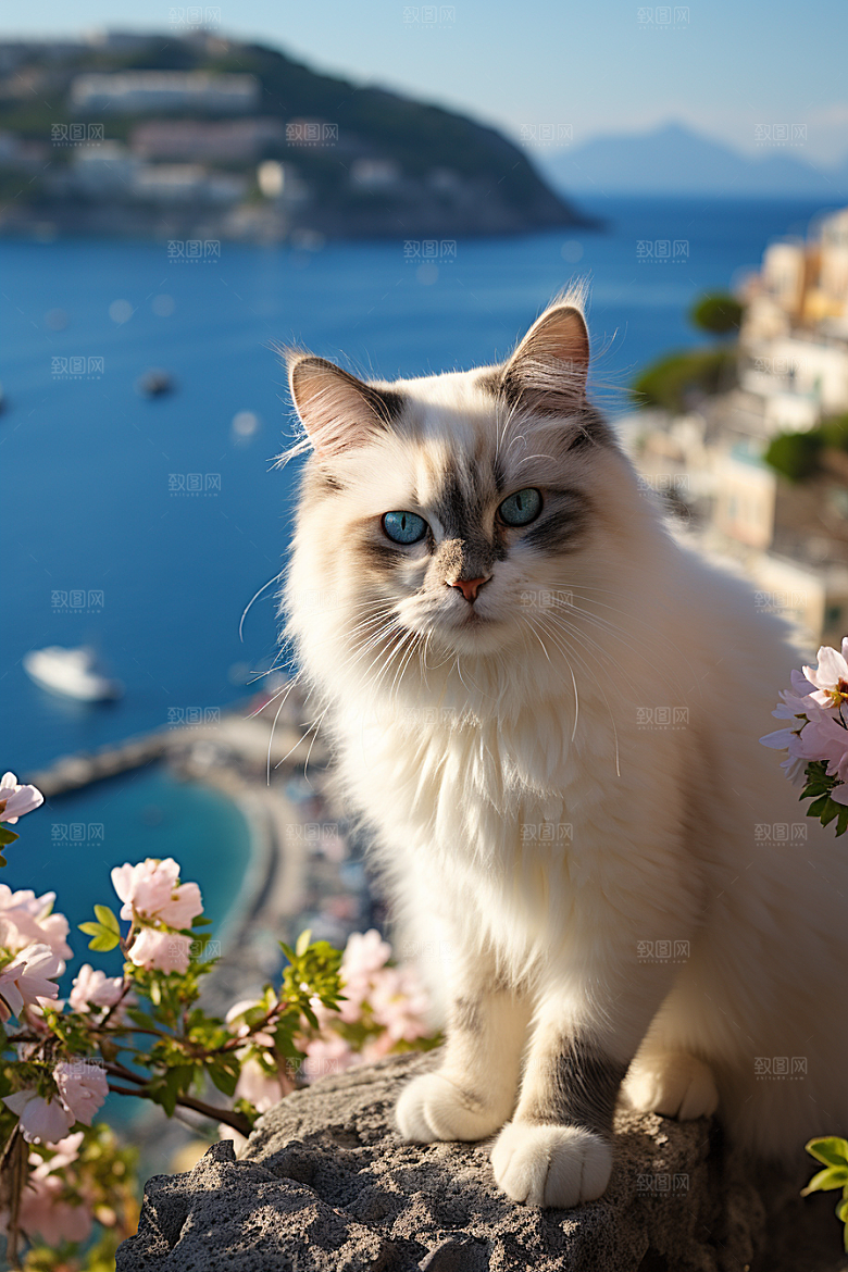 布偶猫生活长毛猫摄影图