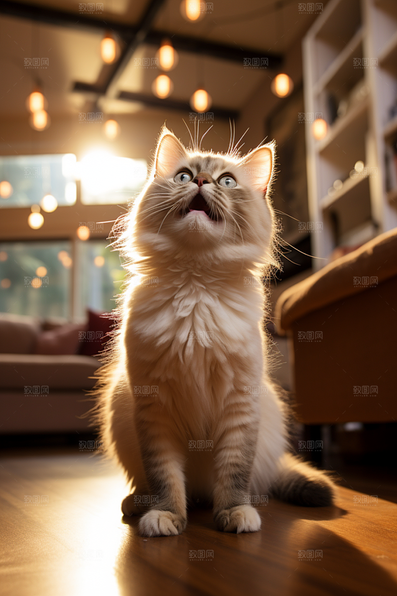 布偶猫长毛猫可爱摄影图